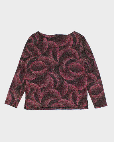 Y2k 00s Libra Sparkly Pattern Top - L