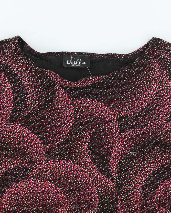 Y2k 00s Libra Sparkly Pattern Top - L