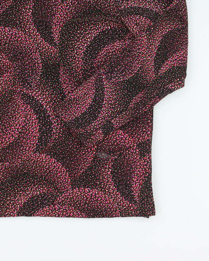 Y2k 00s Libra Sparkly Pattern Top - L