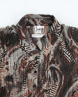 Vintage Y2k 00s Sash Animal Print Mesh Blouse - M