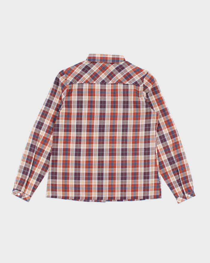 Vintage 80s Brown Checked Shirt - L