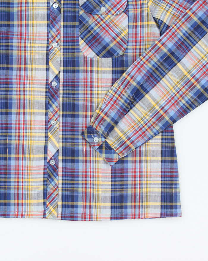 Vintage 80s Brown Checked Shirt - L
