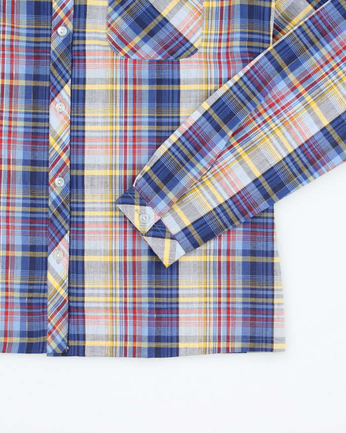 Vintage 80s Brown Checked Shirt - M