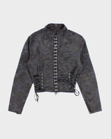 Vintage Gothic Floral Top - M