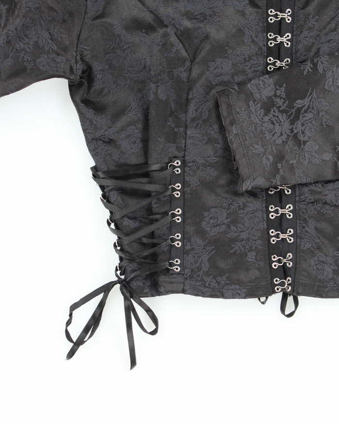 Vintage Gothic Floral Top - M