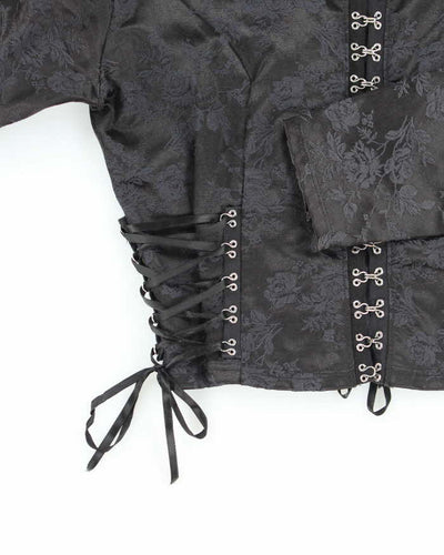 Vintage Gothic Floral Top - M