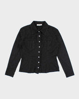 Vintage Y2k 00s Le Chateau Sparkly Blouse - M