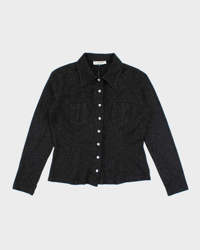 Vintage Y2k 00s Le Chateau Sparkly Blouse - M