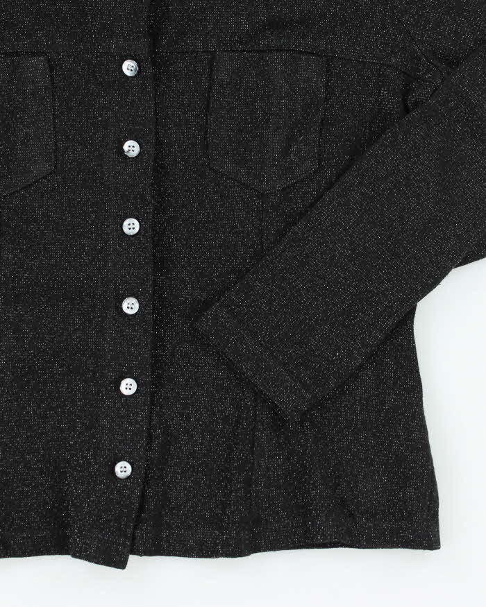 Vintage Y2k 00s Le Chateau Sparkly Blouse - M