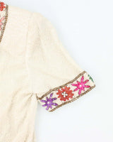 Vintage Armani Collezoni Beaded Silk Blouse - S