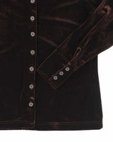 Vintage 90s Gap Brown Velvet Blouse - M