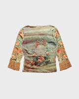 Vintage 90s Love Amour Velvet Top - S