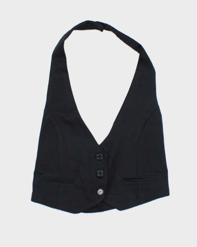 Vintage Y2k 00s Seduction Waistcoat Halter Top - S