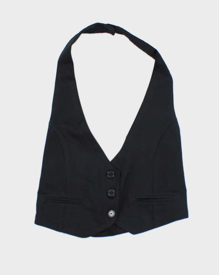 Vintage Y2k 00s Seduction Waistcoat Halter Top - S