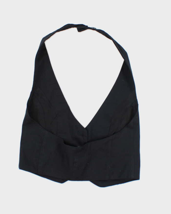 Vintage Y2k 00s Seduction Waistcoat Halter Top - S