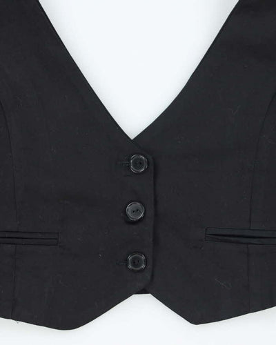 Vintage Y2k 00s Seduction Waistcoat Halter Top - S