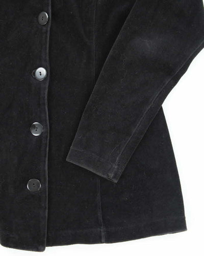 Vintage 90s Mecca Black Velvet Blouse - S