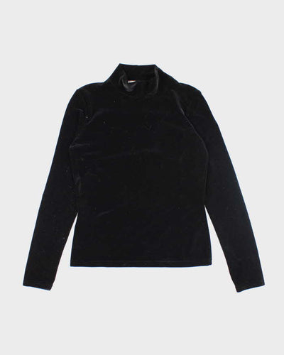 Vintage 90s Matino Black Velvet Top - S