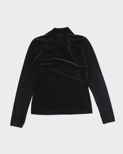 Vintage 90s Matino Black Velvet Top - S