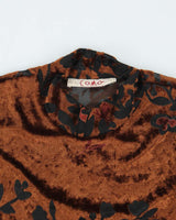 Vintage 90s Como Mesh &amp; Velvet Top - M