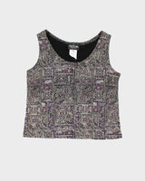 Vintage Y2k 00s Onyx Nite Glittery Top - L
