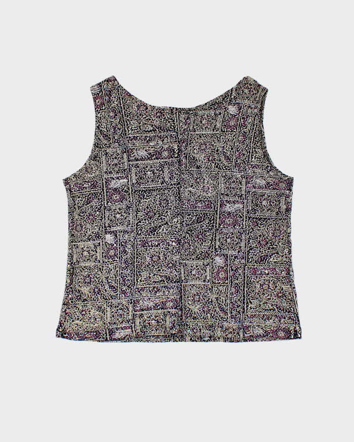Vintage Y2k 00s Onyx Nite Glittery Top - L