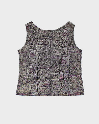 Vintage Y2k 00s Onyx Nite Glittery Top - L
