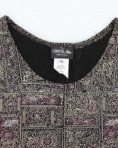 Vintage Y2k 00s Onyx Nite Glittery Top - L