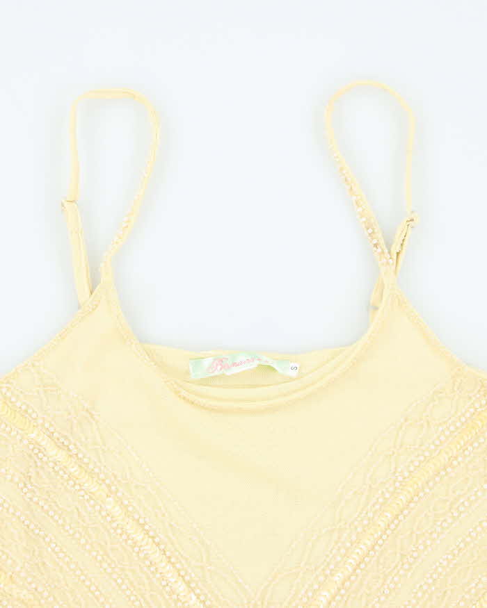 Vintage Y2k 00s Banana USA Beaded Cami  - S