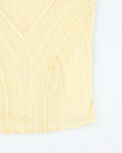 Vintage Y2k 00s Banana USA Beaded Cami  - S