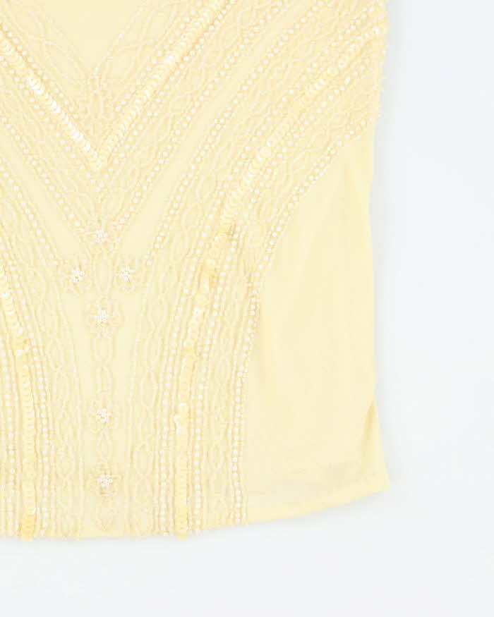 Vintage Y2k 00s Banana USA Beaded Cami  - S
