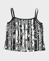 Vintage Y2k 00s Ribkoff Pattern Cami  - M