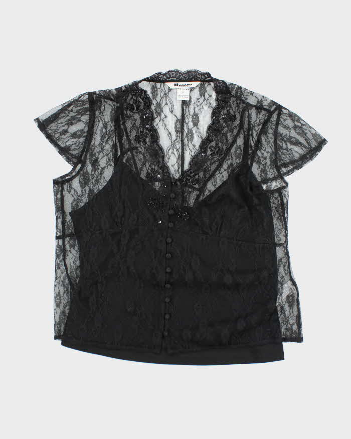 Vintage 90s Nygard Lace Blouse - L