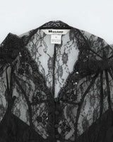 Vintage 90s Nygard Lace Blouse - L