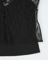 Vintage 90s Nygard Lace Blouse - L