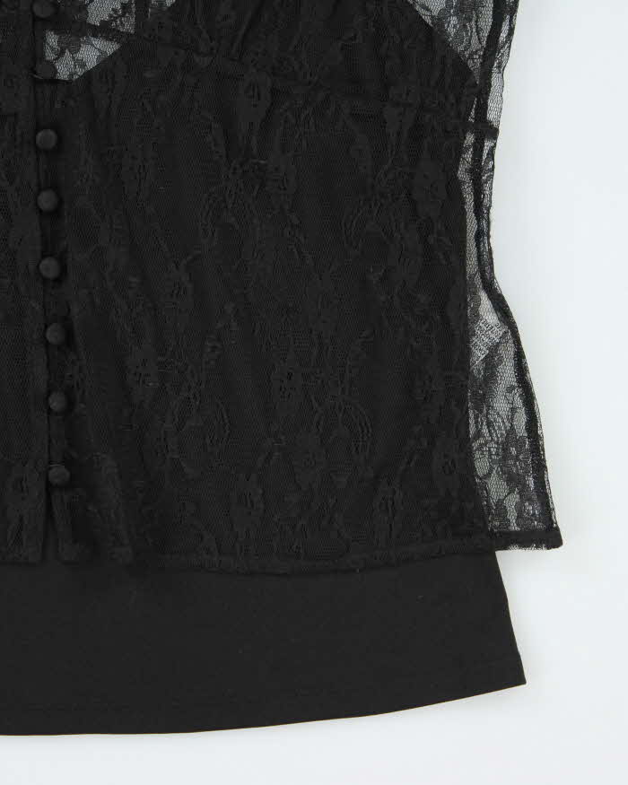 Vintage 90s Nygard Lace Blouse - L