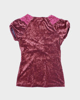 Vintage Y2k 00s Le Chateau Velvet Top - M
