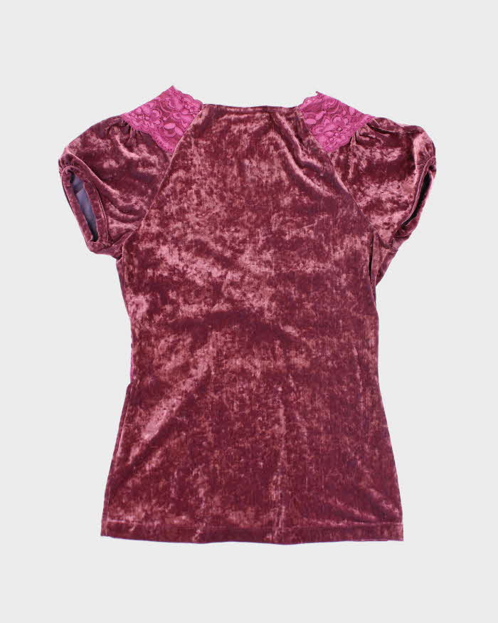 Vintage Y2k 00s Le Chateau Velvet Top - M