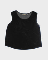 Vintage 90s Piccadilly Black Velvet Top - M