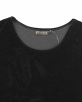 Vintage 90s Piccadilly Black Velvet Top - M