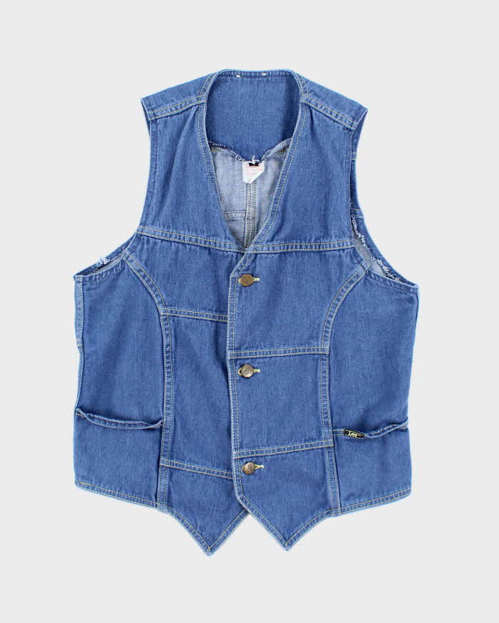 Vintage Lee Denim Waist Coat - M