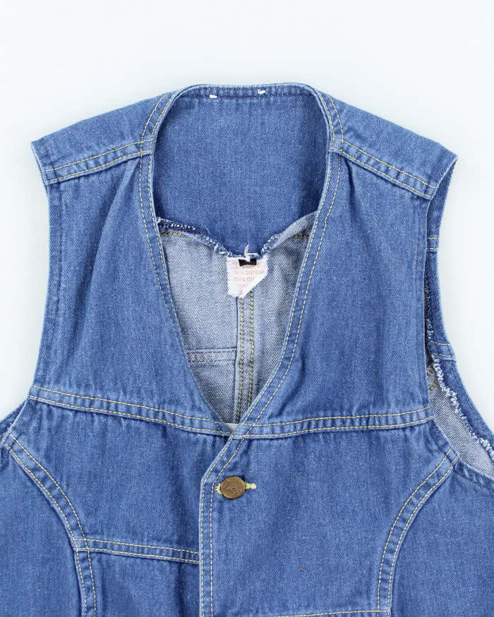 Vintage Lee Denim Waist Coat - M