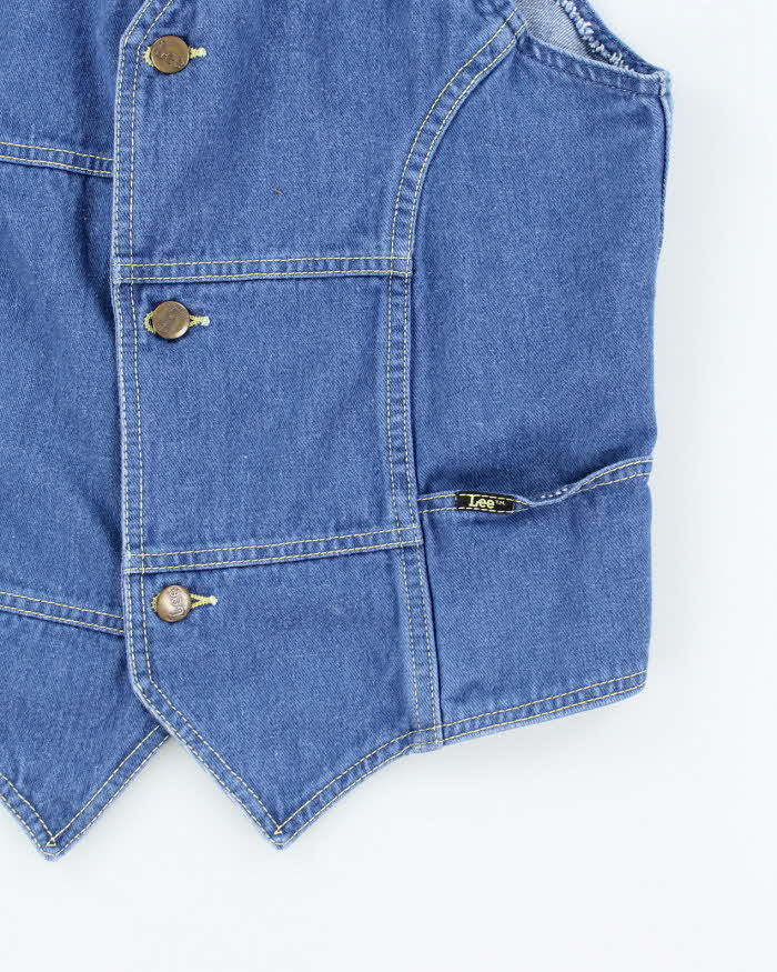 Vintage Lee Denim Waist Coat - M
