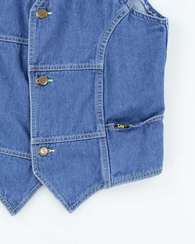 Vintage Lee Denim Waist Coat - M