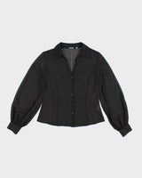 Vintage Y2k 00s Mexx Sparkly Mesh Blouse - M