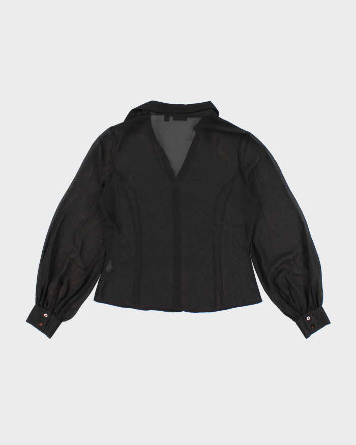 Vintage Y2k 00s Mexx Sparkly Mesh Blouse - M