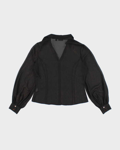 Vintage Y2k 00s Mexx Sparkly Mesh Blouse - M