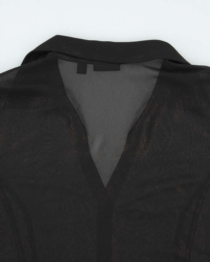 Vintage Y2k 00s Mexx Sparkly Mesh Blouse - M