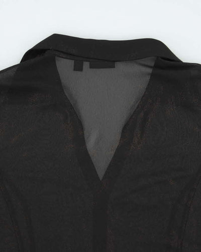 Vintage Y2k 00s Mexx Sparkly Mesh Blouse - M