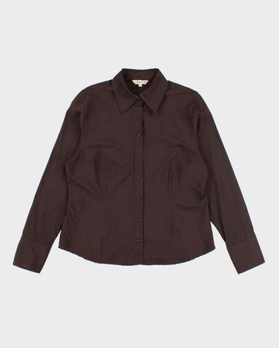 Vintage 90s Jessica Brown Blouse - L